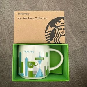New Starbucks You Are Here Ceramic 14oz Mug Cup SEATTLE